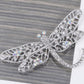 Silver Iridescent Dragonfly Flying Insect Brooch Pin