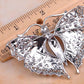 Vintage Silver D Butterfly Moth Insect Convertible To Pendant Brooch Pin