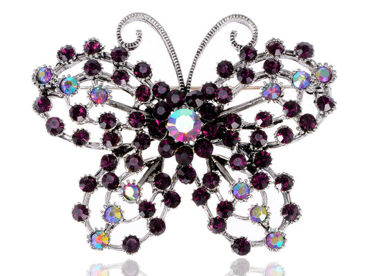 Purple Amethyst Fairy Tale Butterfly Pin Brooch