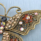Magnificent Detailed Smoked Topaz Empress Butterfly Pin Brooch
