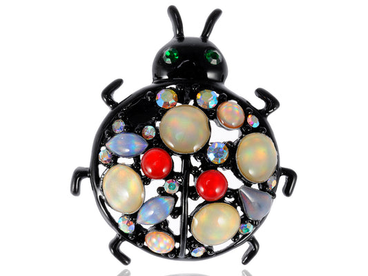 Multicolor Ladybug Insect Jewelry Brooch Pin