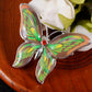 Green Brown Boho Butterfly Brooch Pin