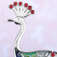 Dancing Peacock Feather Bird Pin Brooch Jewelry