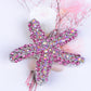 Hot Neon Fuchsia Pink Ocean Star Beach Starfish Pin Brooch