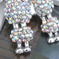 Iridescent Poodle Puppy Show Dog Brooch Pin
