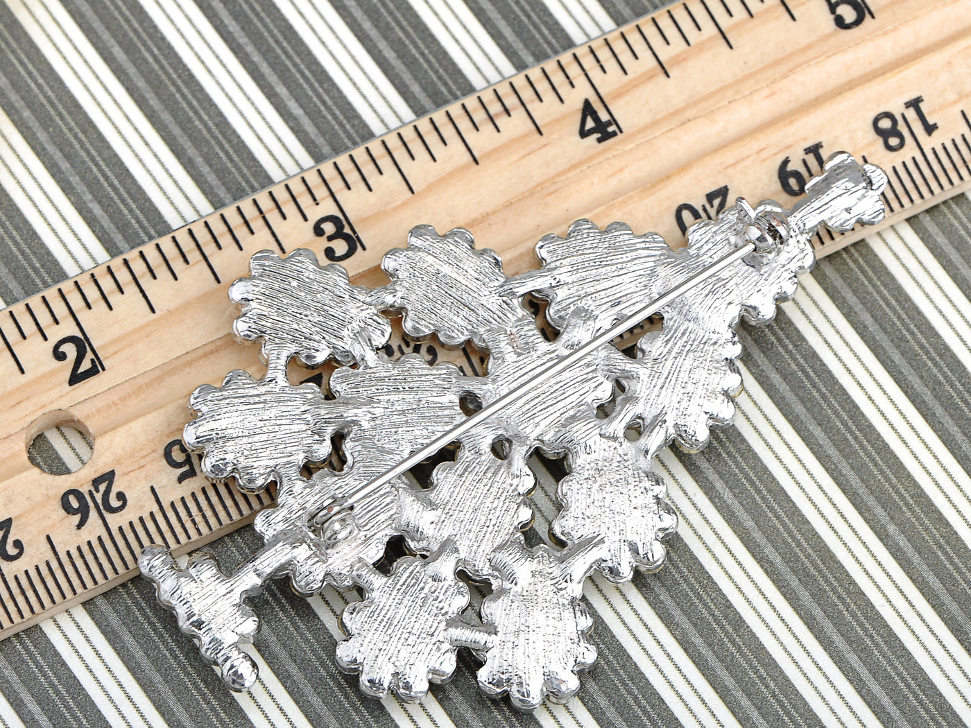 Shimmering Holiday Christmas Tree Able Pin Brooch
