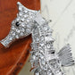 Grey Pearl Beaded Ocean Seahorse Pin Brooch