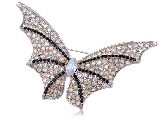 Cool Rhinestone Bat Winged Butterfly Pin Brooch