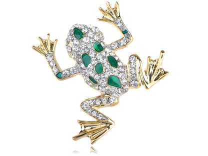 Adorable Frog Animal Jewelry Clothes Pin Brooch For Women