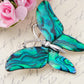 Abalone Colored Green Blue Enamel Butterfly Bug Brooch Pin