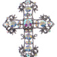 Antique Multi Colorful Holy Cross Brooch Pin