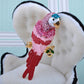 Pink Colorful Painted Tropical Parrot Bird Design Pin Brooch