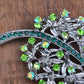 Antique Green Tree Leaf Brooch Pin