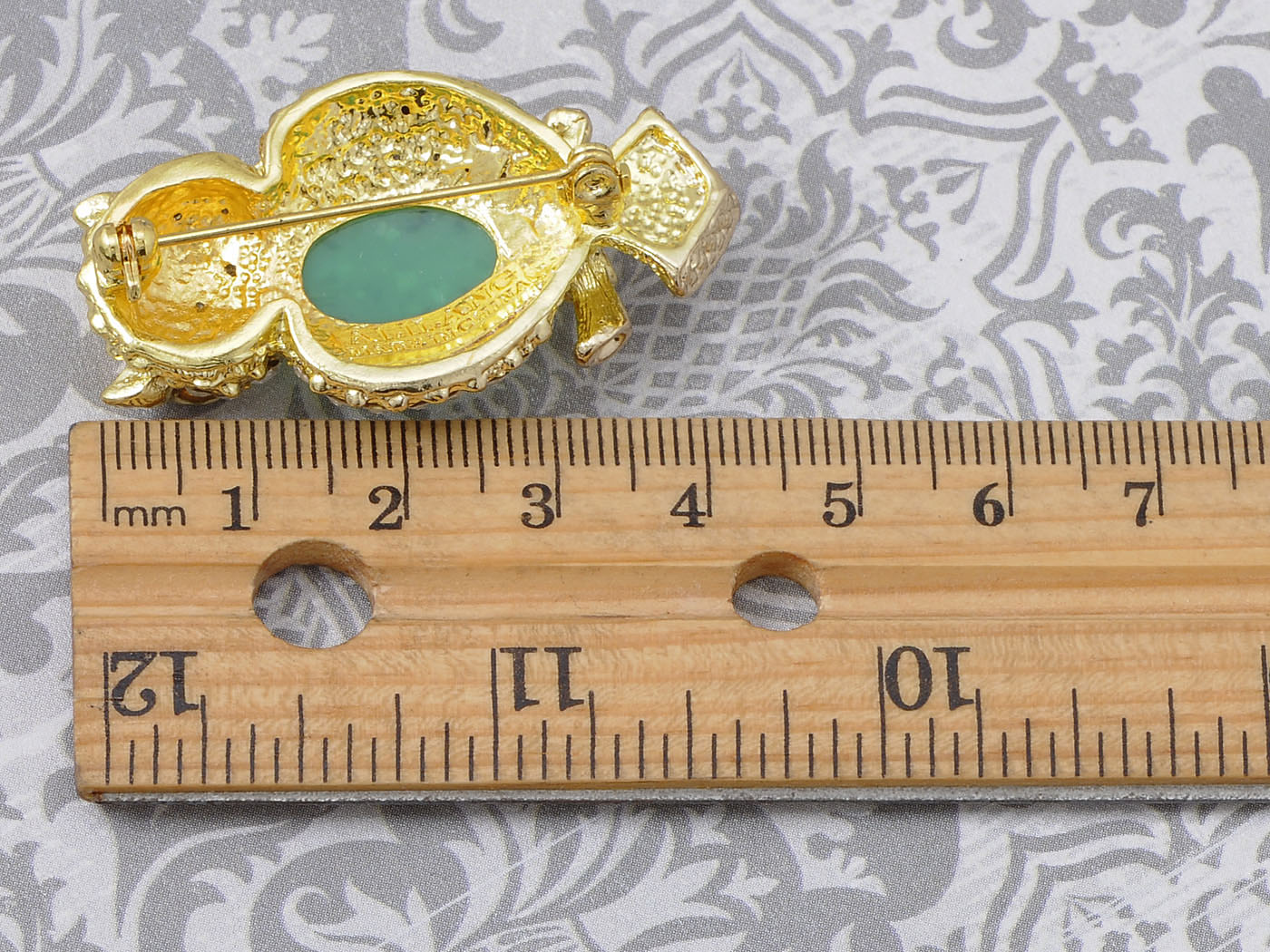 Elements Green Shimmer Owl Bird Pin Brooch