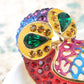 Elements Rainbow Pride Colorful Gems Meek Owl Bird Pin Brooch