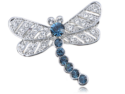 Elements Captivate Sapphire Blue Petite Dragonfly Pin Brooch