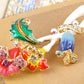 Elements Colorful Intertwining Flower Plant Pin Brooch