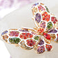 Vintage Rainbow Pastel Butterfly Insect Wedding Prom Easter Pin Brooch