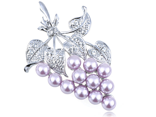 Pearl Bead Grapes Bunch Brooch Brooch