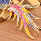 Multicolored Pearlescent Colorful Phoenix Bird Brooch Pin
