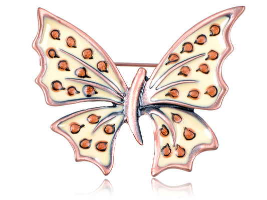 Elements Old Rose Speckled Butterfly Pin Brooch