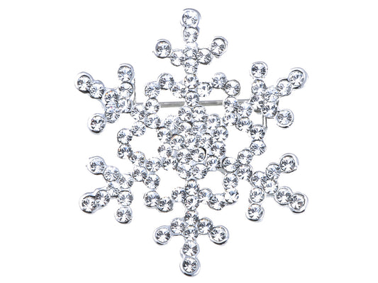 Snowflake Winter Brooch Pin