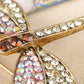 Iridescent Multi Colorful Dragonfly Brooch Pin