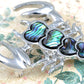 Abalone Colored Heart Scorpio Scorpion Brooch Pin