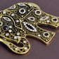 Antique African Indian Elephant Animal Pin Brooch