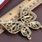 Gold Antique Cutout Butterfly Insect Brooch Pin