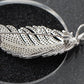 Silver Zirconia Cubic Copper Plated Wedding Leaf Pin Brooch
