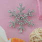 Studded Snowflake Casual Novelty Holiday Pin Brooch