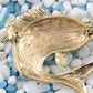 Light Topaz Colored Ocean Sea Fish Brooch Pin