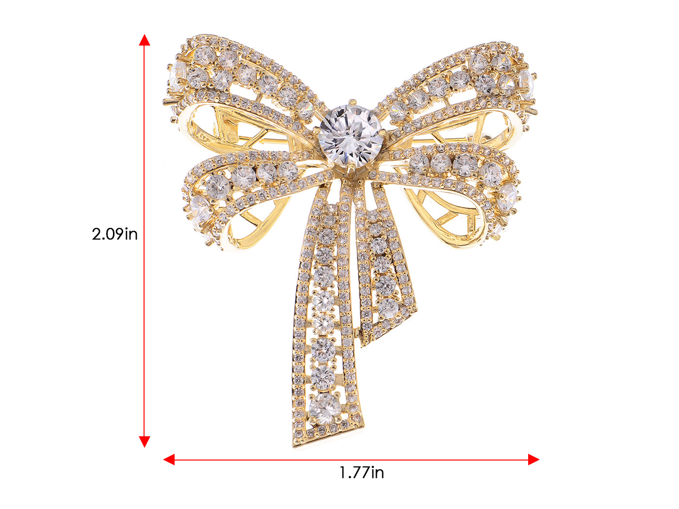 Brooch Pin Bow Ribbon Colored S