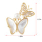 Alilang Zircon Seashell Pearl Butterfly Dangle Brooch Pin Beaded Animal Winged Pin Accessories Wedding Birthday Jewelry Gifts For Mom Sister