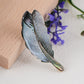 Alilang Natural Abalone Shell Silver Tone Feather Fashion Brooch Pin Accessories