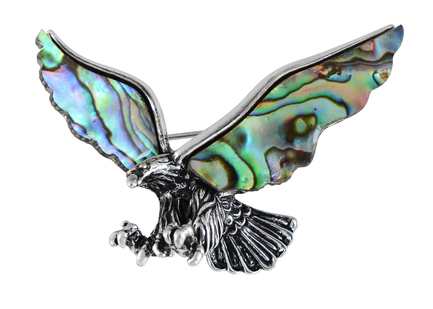 Alilang Vintage Abalone Shell Soaring Eagle Bird Animal Brooch Pin & Pendant, Suit Lapel Pin for Valentine's Day Anniversary Birthday Gifts