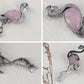 Alilang Antiqued Silvery Tone Abalone Shell Flamingo Bird Animal Brooch Pin Collar Lapel Pins & Pendant