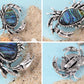 Alilang Abalone Shell Crab Sea Animal Brooch Pin & Pendant, Suit Lapel Pin for Valentine's Day Anniversary Birthday Gifts