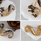 Alilang Antique Silvery Tone Crystal Colored Rhinestones Squirrel Tail Brooch Pin