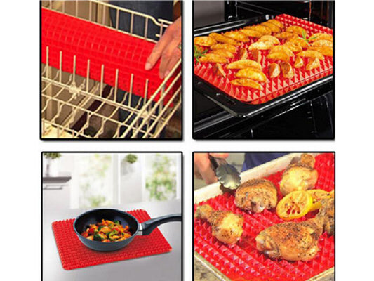 Red Pyramid Pan Nonstick Silicone Mat