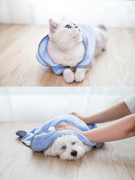 Multifunction Absorbent Puppy Bathrobe and Towel