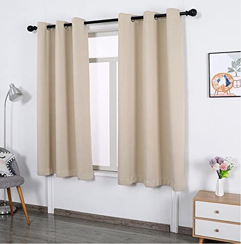 Dodolly Blackout Room Darkening Thermal Curtains Home Decor Bedroom Kitchen Boho Drapes Set of W52 x L84 Inch