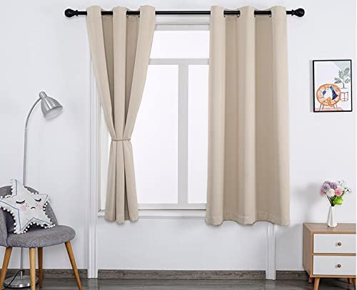 Dodolly Blackout Room Darkening Thermal Curtains Home Decor Bedroom Kitchen Boho Drapes Set of W52 x L84 Inch