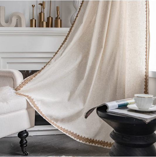 Dodolly Curtains for Bedroom 2 Panels Window Sheer 50% Room Darkening Semi Blackout Lightweight Soft Cloth Curtains for Living Room 55.12 x 94.49 Inches Long, Grommets Design