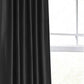 Dodolly Modern Dutch Velvet Solid Color Blackout Curtains For Living Room And Dedroom Blackout Curtains 2 pcs, Black, W52 x L63 Inch