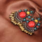 Tribal Multicolour Beaded Dangling Earrings