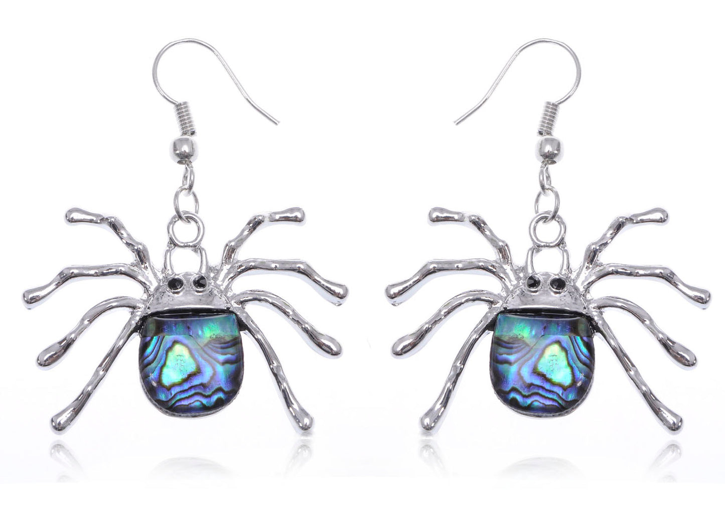 Majestic Black Spooky Spider Dangle Earrings