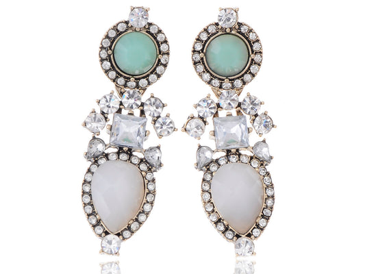 Fancy Turquoise Face Opal Body People Earrings