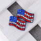 Patriotic USA American Flag 4th Of July Red White And Blue Stud Earrings